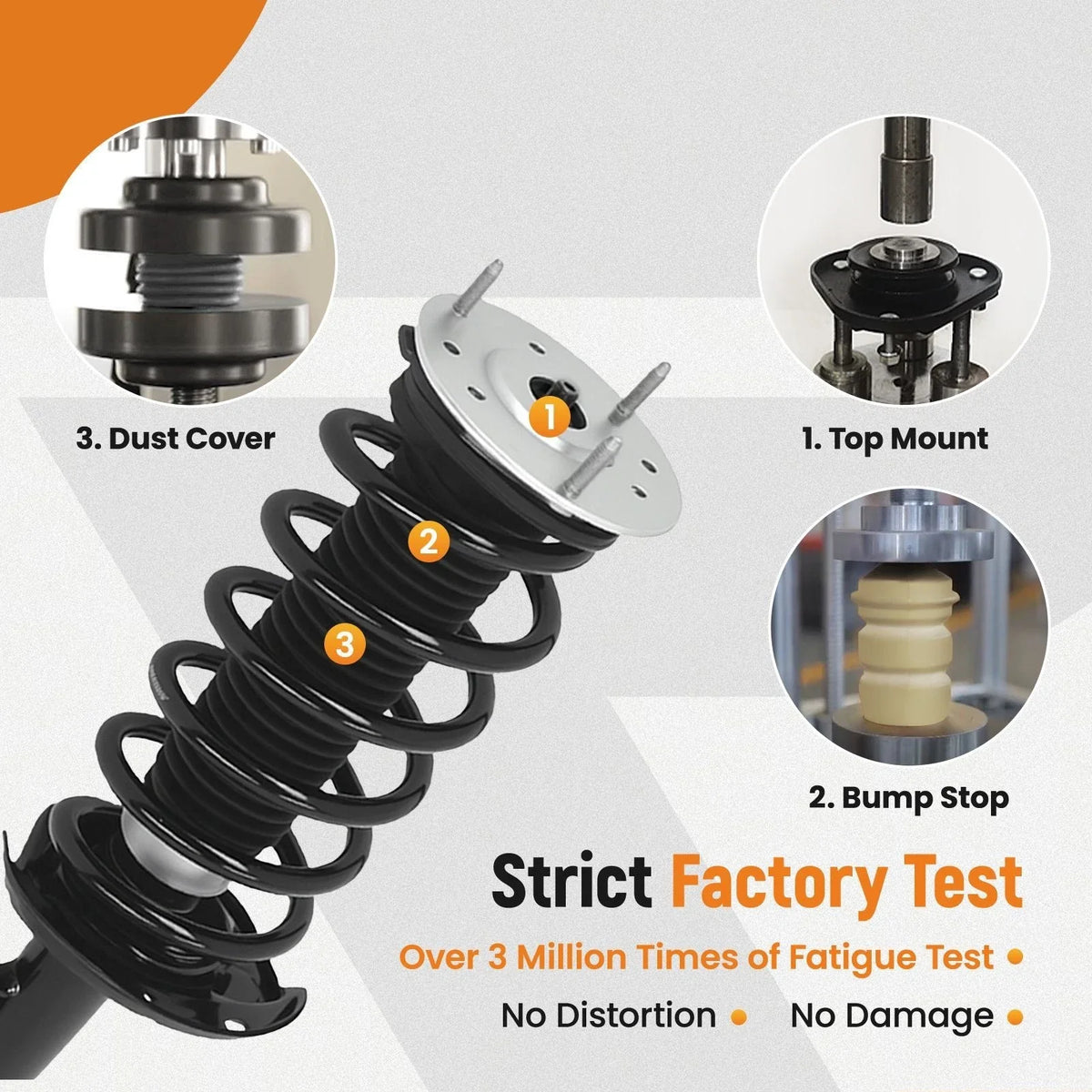Complete Struts Shock Coil Spring for Land Rover LR2 (2008–2015) LR031665