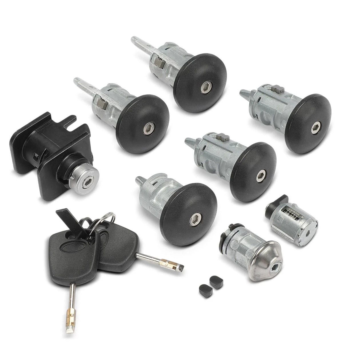 8x Door Lock Cylinder Set with 2 Keys for Ford Transit Connect (2002–2023)
