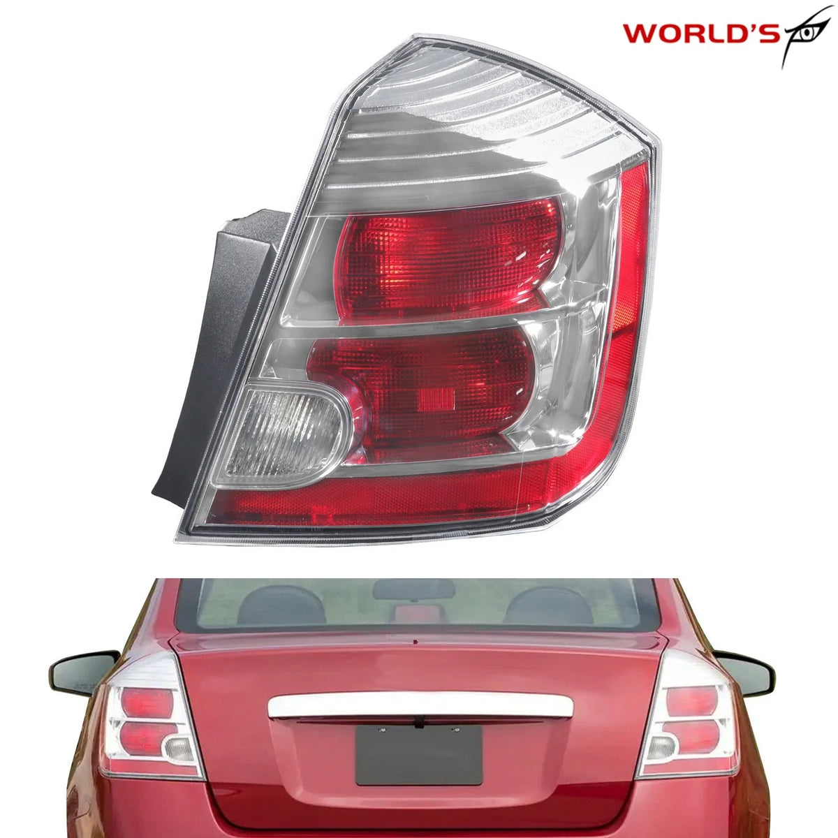 Tail Light Lamp for Nissan Sentra (2010–2012) Right Passenger Clear