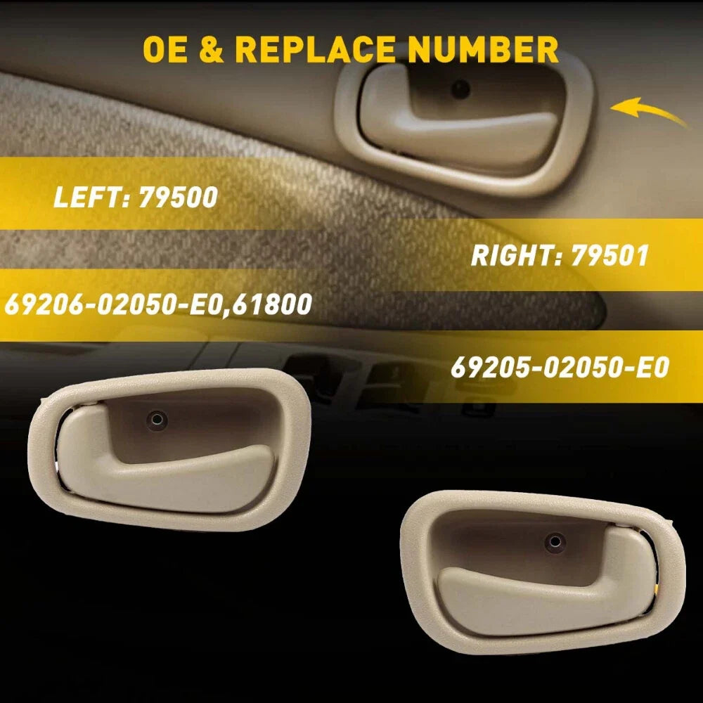1998-2002 Toyota Corolla, Chevrolet H Set of 4 Inside Door Handles