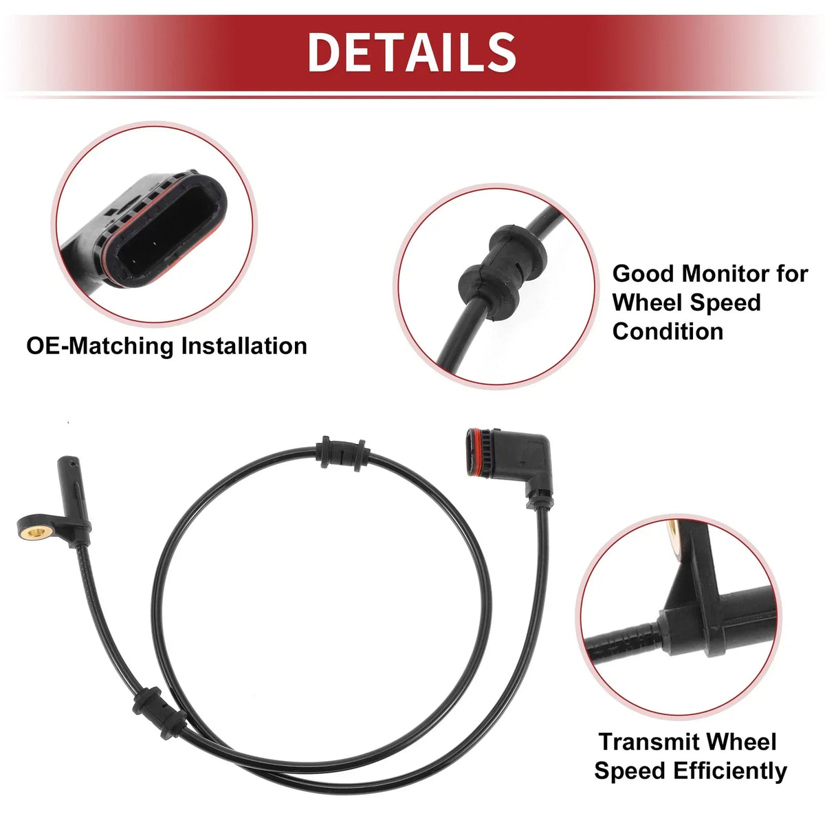 ABS Wheel Speed Sensor for 2017-2020 Mercedes-Benz SLC43 AMG