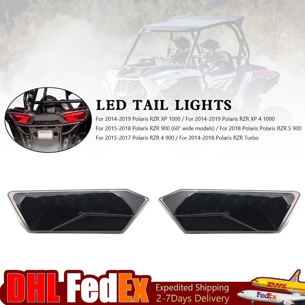 Set of 2 LED Tail Lights for Polaris RZR Turbo 1000 XP 900 S (2014–2019) 2412341 2412342