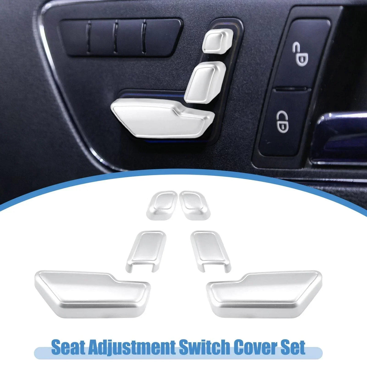6 in 1 Switch Cover Set for Seat Adjustment Mercedes Benz GLK Class 2008-2015