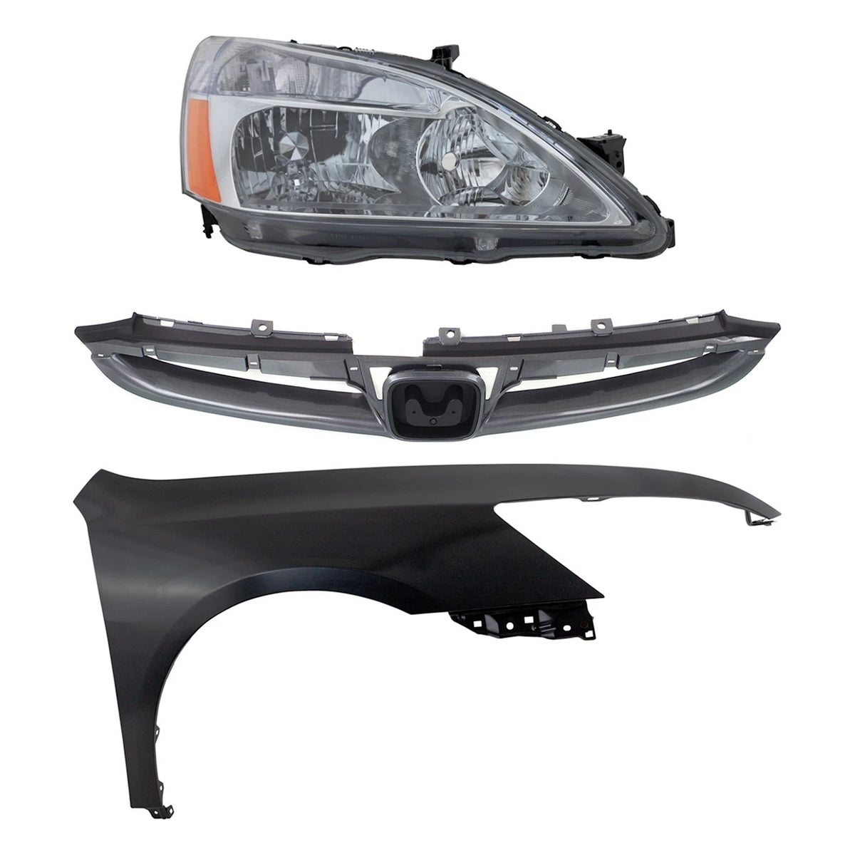 Headlight Kit for Honda Accord (2006–2007) Right Lens/Housing Halogen CAPA
