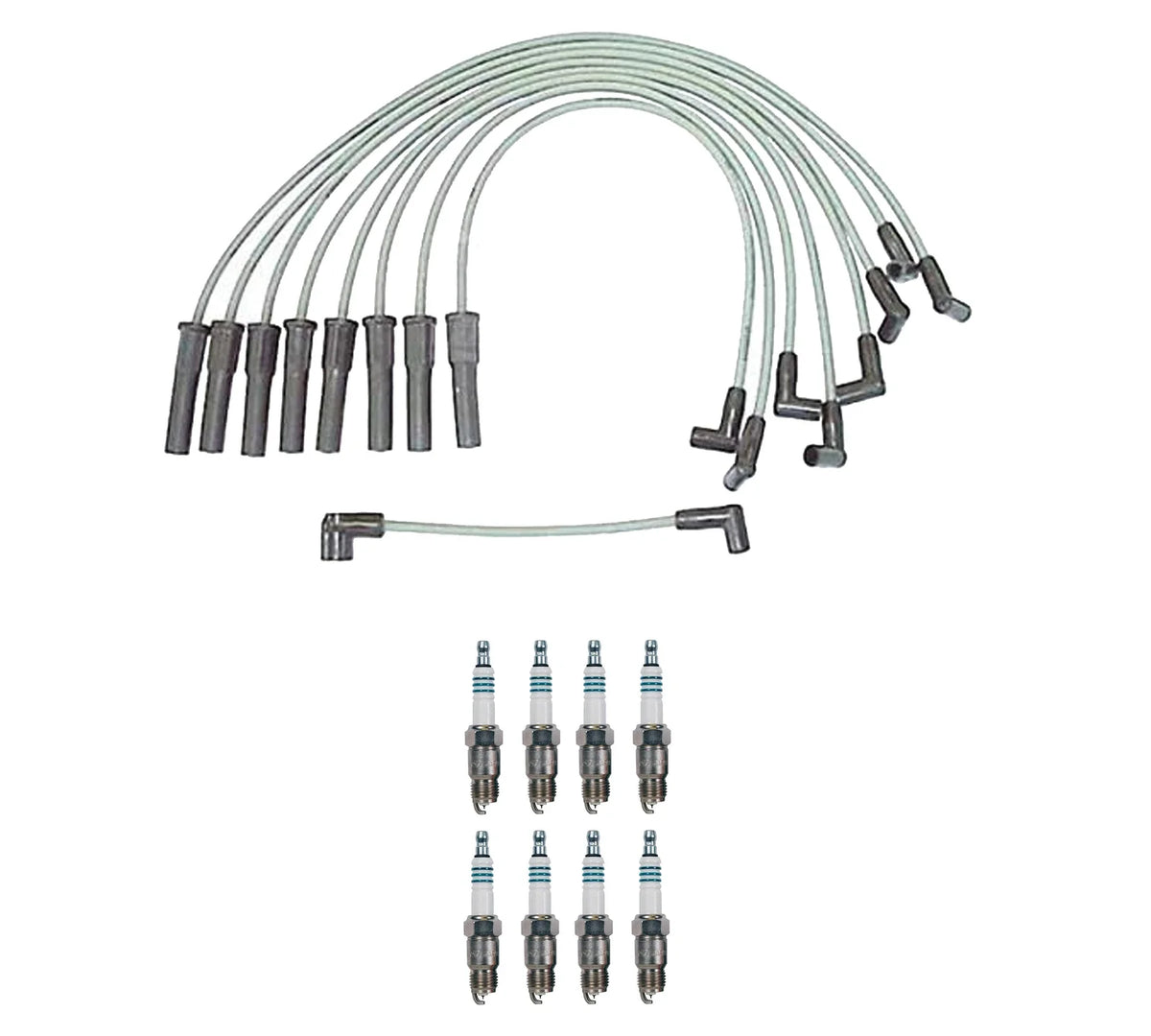 Denso 8mm Wire Set & 8 Iridium Power Spark Plugs Kit for Ford Mercury V8