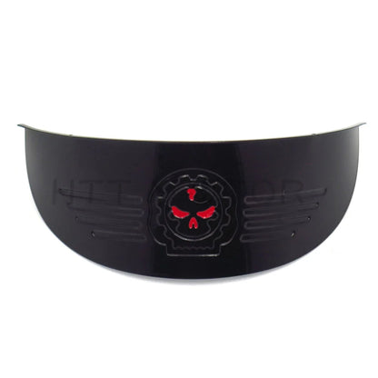 7" Skull Black Headlight Visor for Harley XL XLH FXR