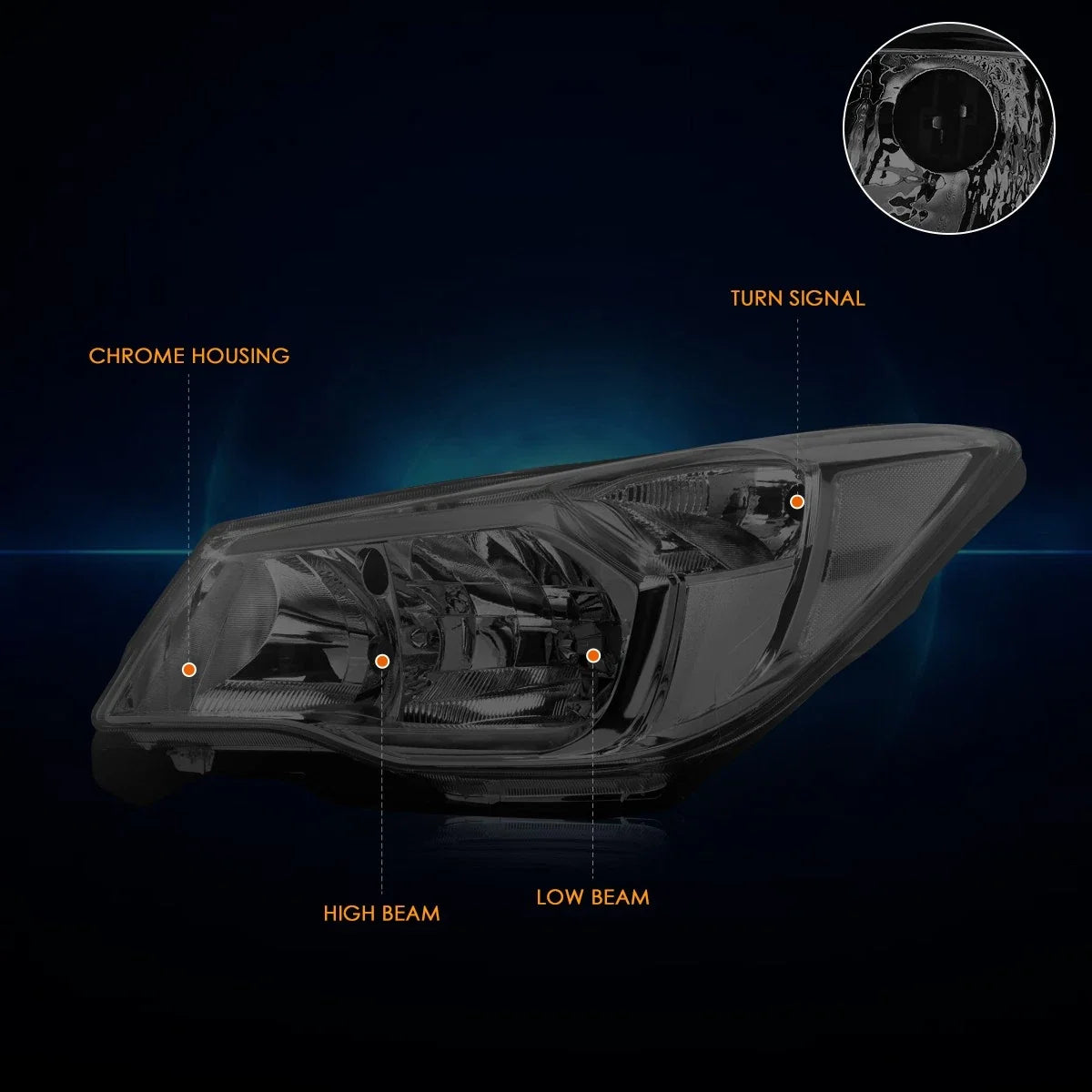 Clear Corner OE Headlight Lamps for Subaru Forester (2014-2016)
