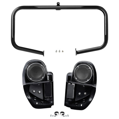 Speaker Pod & Lower Fairings Engine Guard for Harley Road Glide 2014-2024