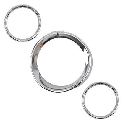 Trim Ring Set 7" & 4.5" in Chrome Aluminum for Harley FLD Switchback 2012-2016