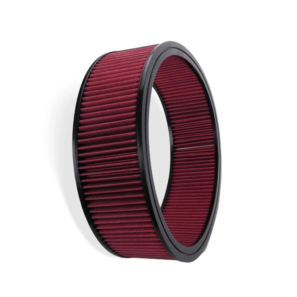 Reusable Cotton Gauze Air Filter Element - 14" x 4" Red Round