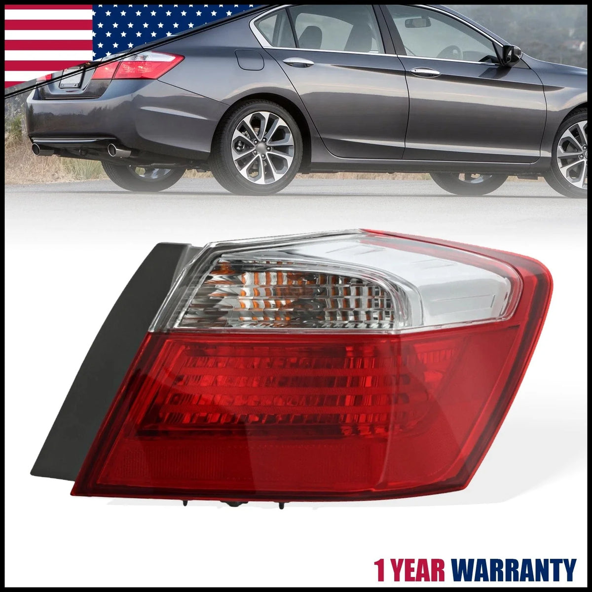 Tail Light Right for Honda Accord Sedan (2013 to 2015)