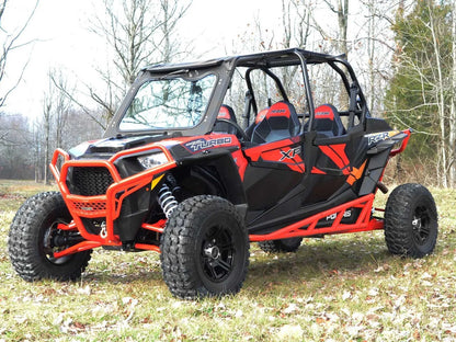 SuperATV Rock Slider Nerf Bars for Polaris RZR XP 4 1000 (2014–2023) - Red