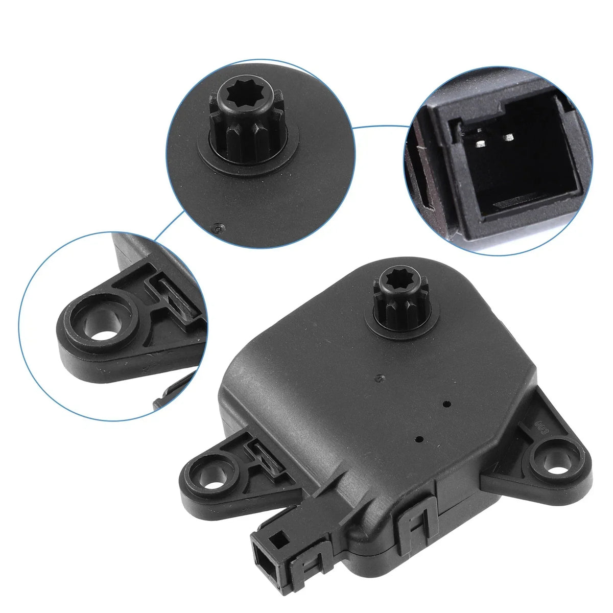 Black Air Door Actuator (1 x) for Dodge Caravan 2001-2007