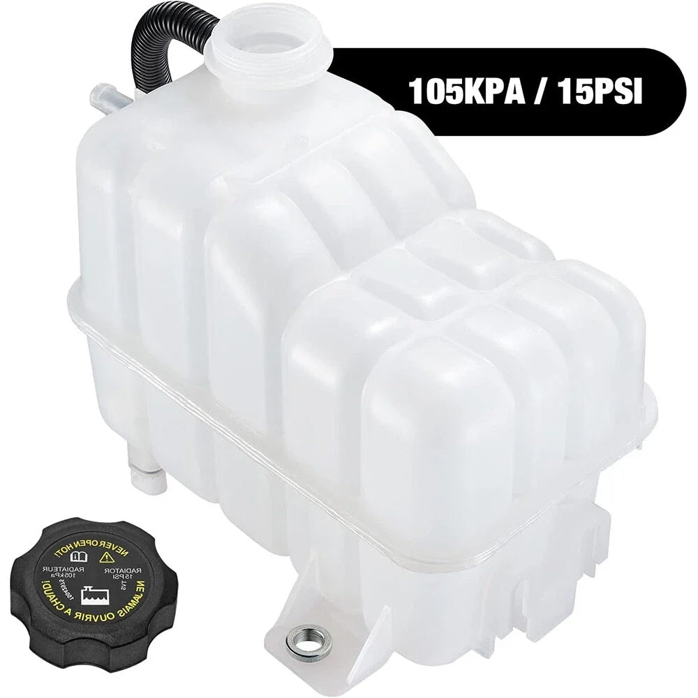 Radiator Coolant Overflow Tank w/ Cap for Chevy Silverado GMC Sierra (1999–2006)