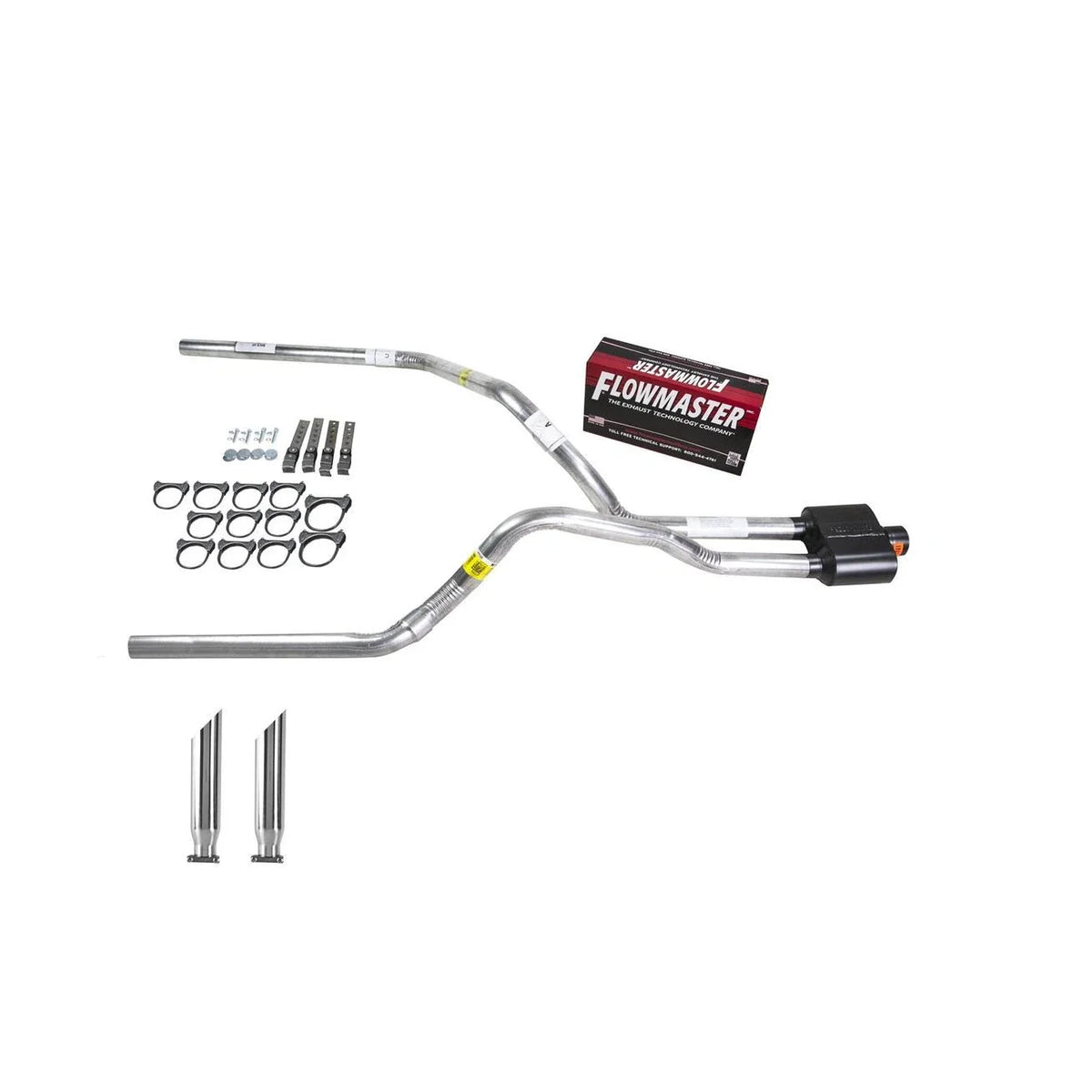 Dual Exhaust 2.5" Pipe for Silverado (1988–1995) - Flowmaster Super 10 Tip