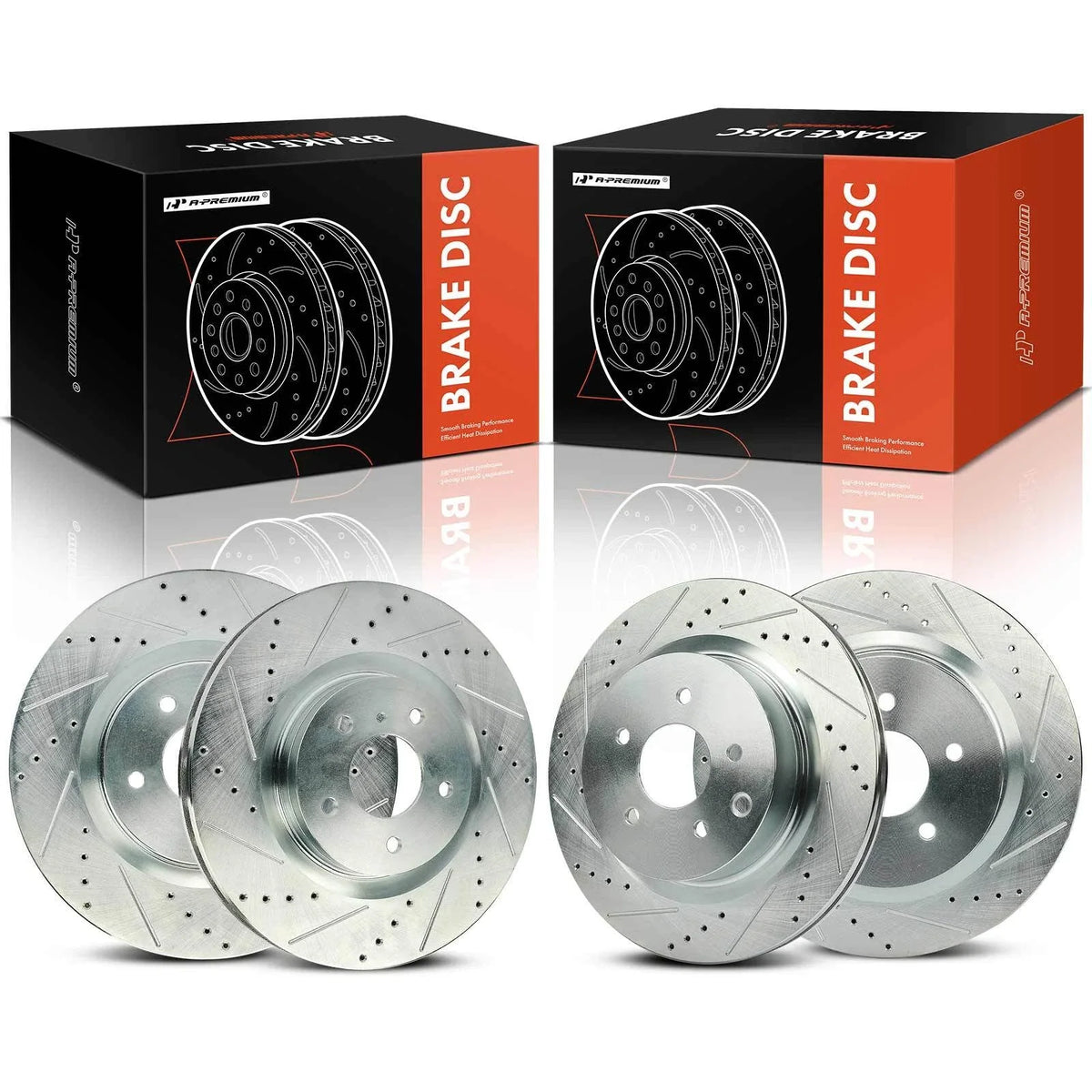 Set of 4 Drilled Brake Rotors for Nissan 350Z (2003–2008)