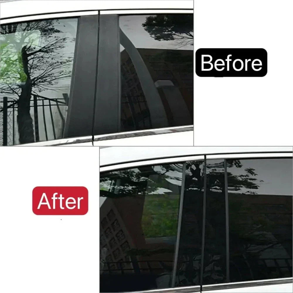6Pcs Glossy Black Window Pillar Covers for 2009-2018 Chevrolet Captiva