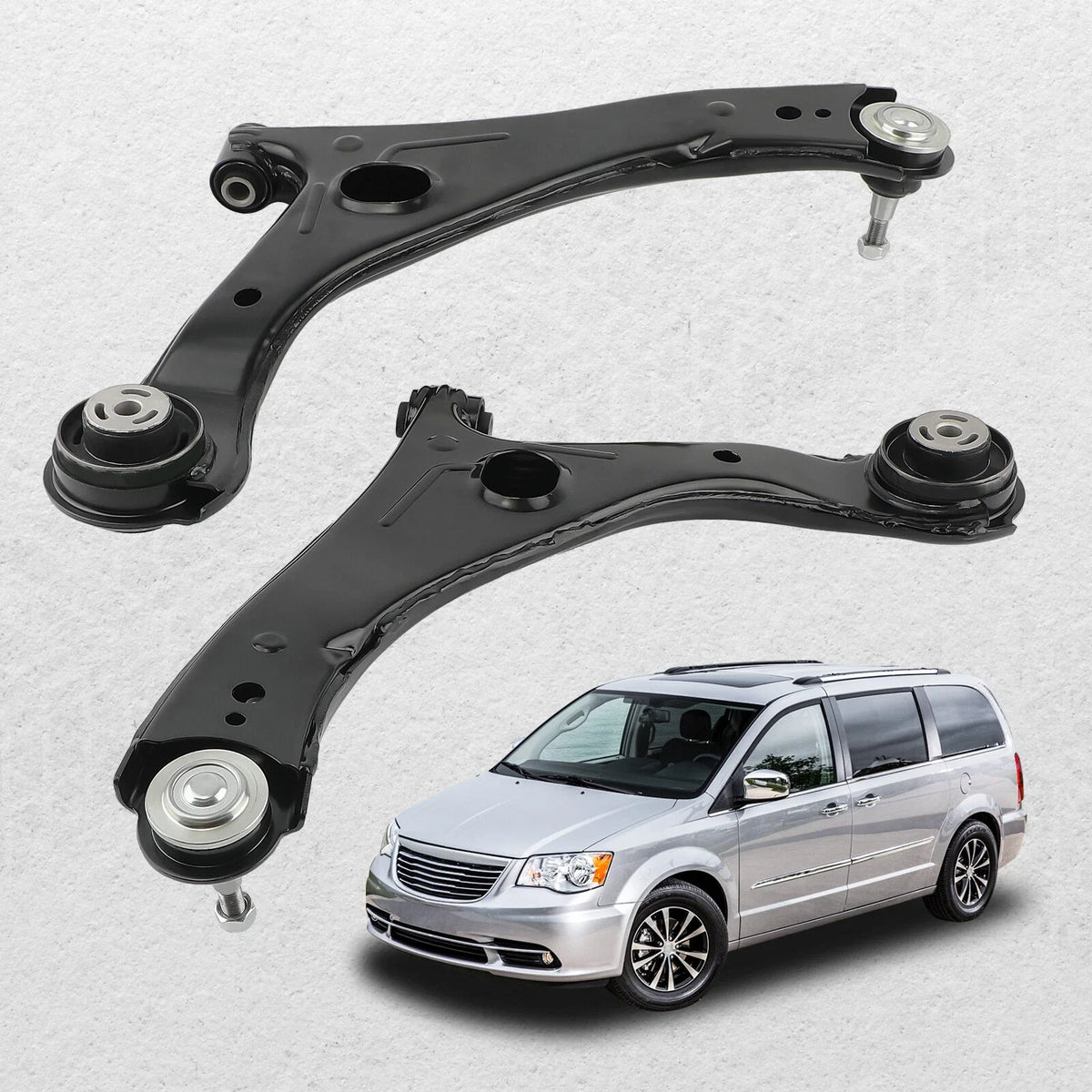 Set of 2 Front Lower Control Arms for RAM C/V Grand Caravan (2008–2020)