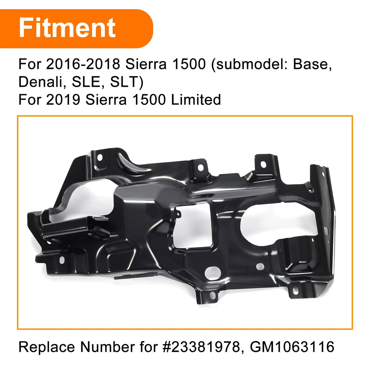 Bumper Support Bracket RH Front for Sierra 1500 2016-2018 #23381978
