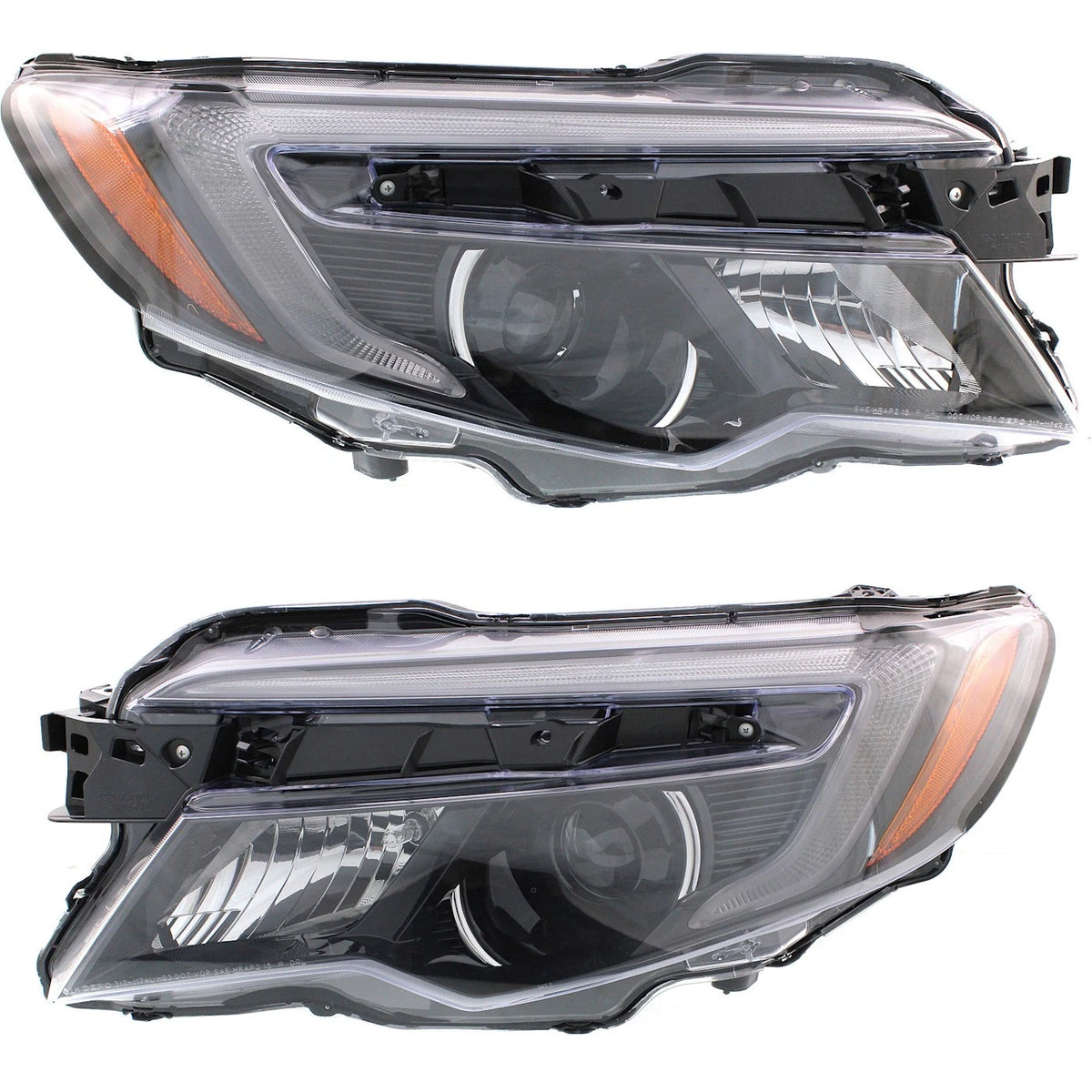 Set of 2 Headlights for Honda Pilot (2016–2018) Halogen w/ Bulb