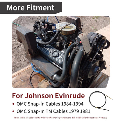Snap-In Control Cable for OMC Johnson Evinrude TM 1979-1981 0173114