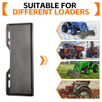 5/16" Thick Skid Steer Mount Plate Adapter for Quick Tach Attachment