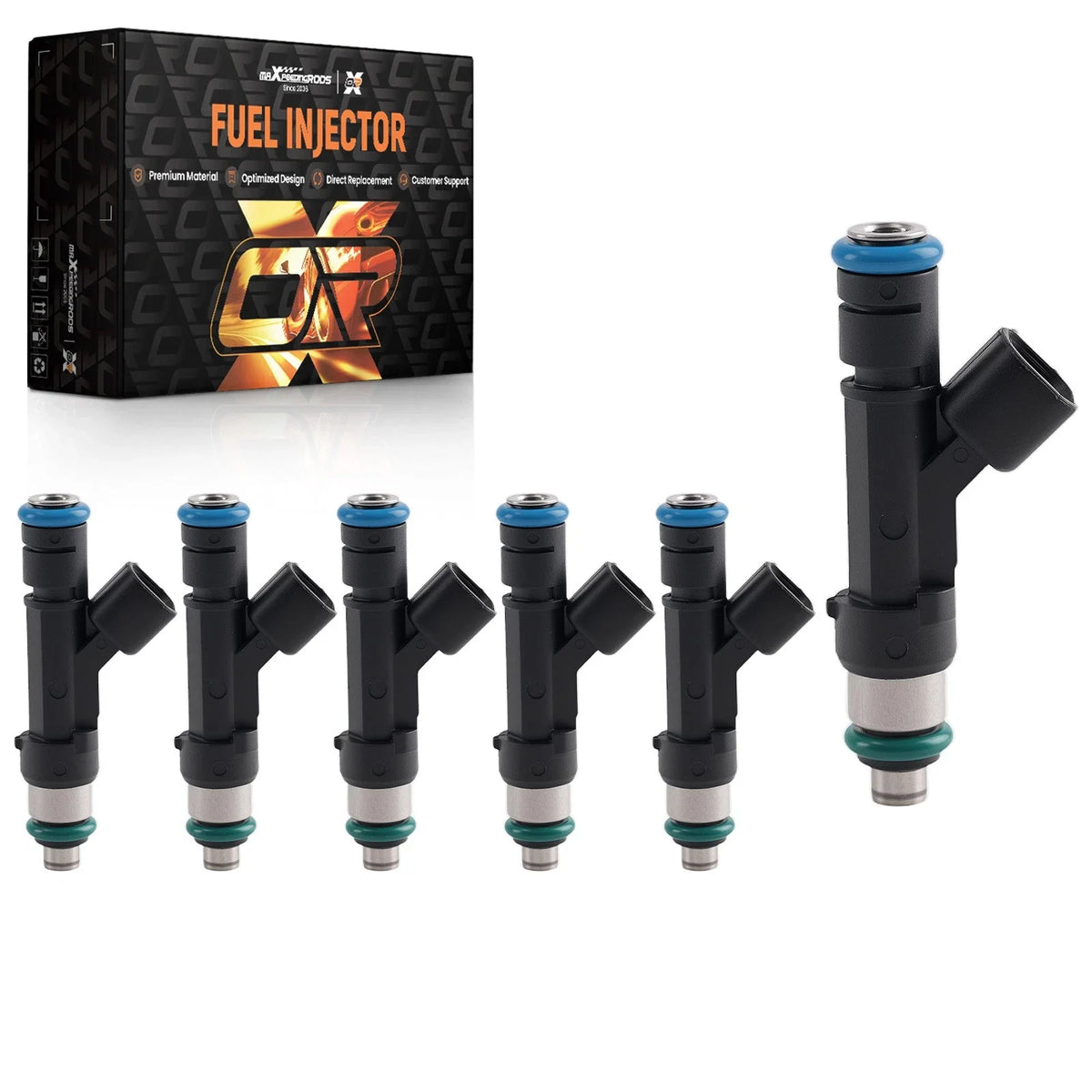Set of 6 Fuel Injectors for Dodge Ram 1500 & Jeep Liberty 3.7L 02-07