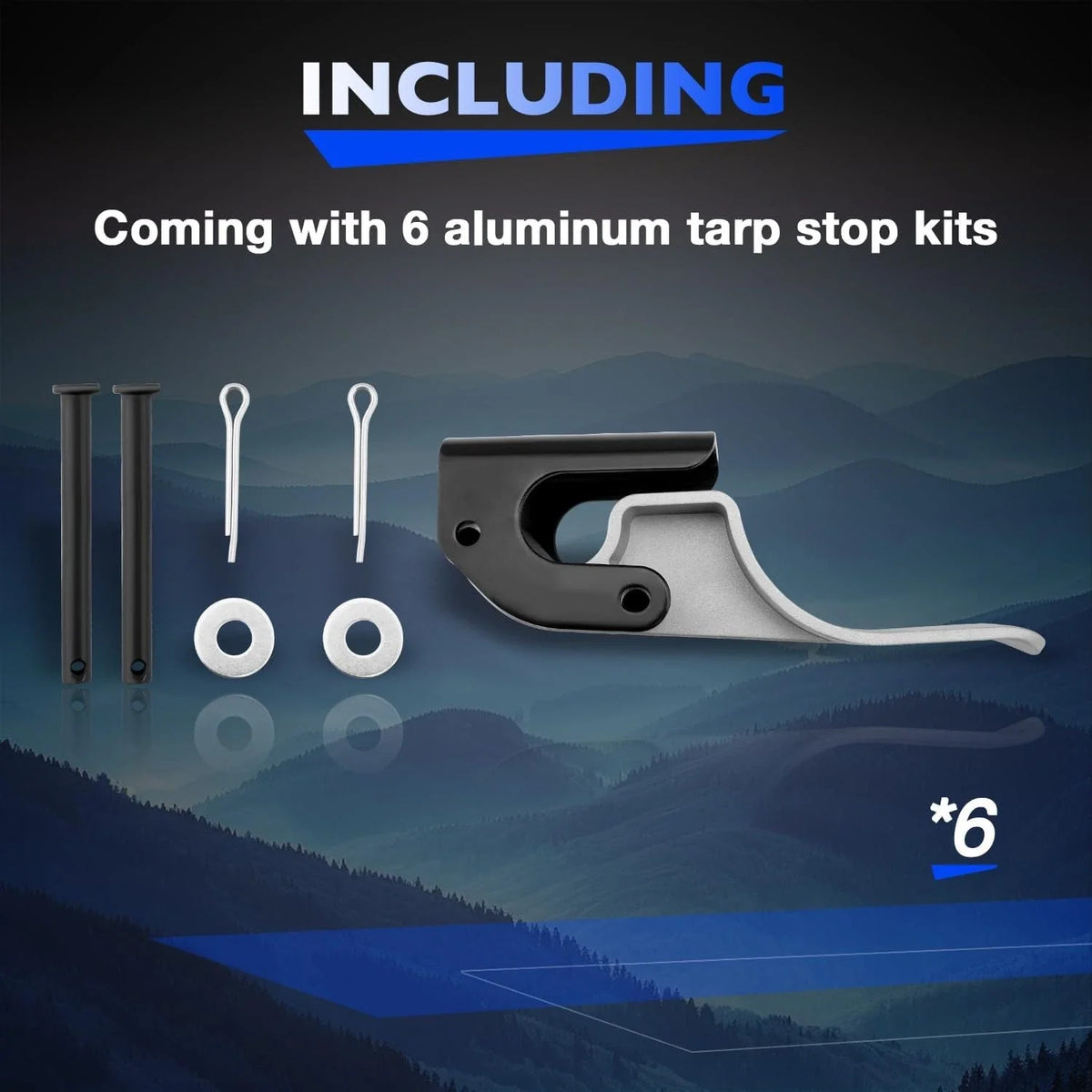 6X Cast Aluminum Bracket Kit for Tarp Stop - Universal Fit