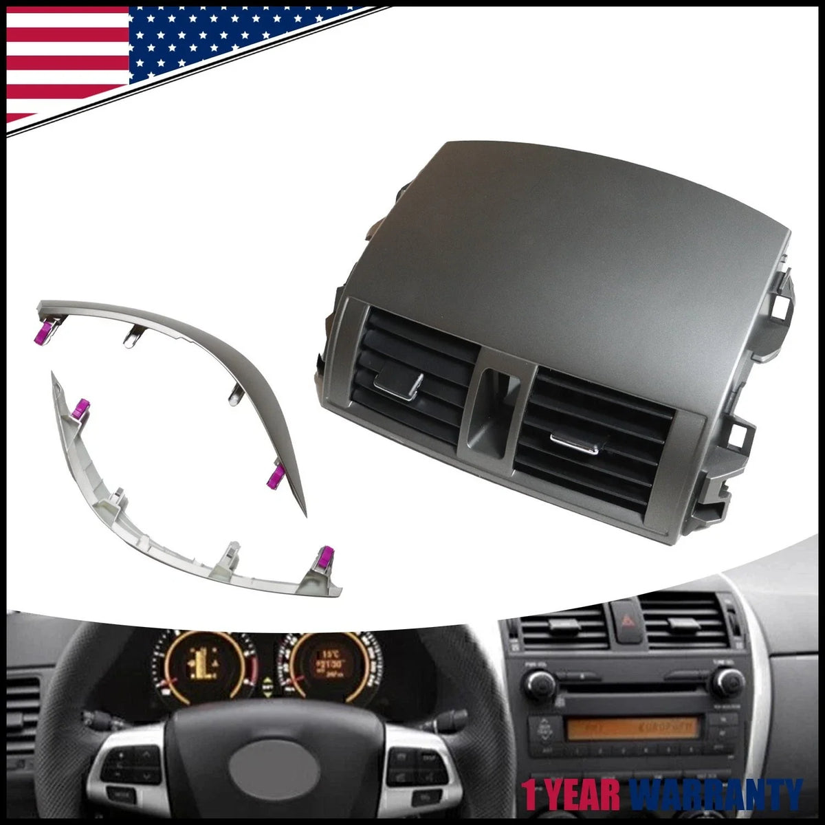 A/C Outlet Air Vent Panel for Corolla (2009-2013) Toyota