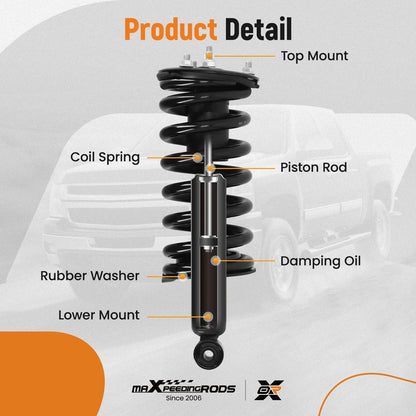 Front Struts w/ Coil Springs for Nissan Titan 4WD (2004–2015)