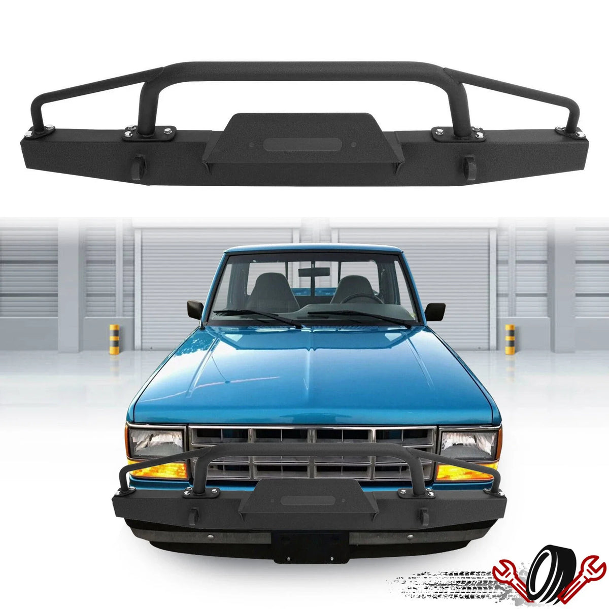 Front Bumper Assembly Bull Bar for Ford Ranger Bronco II (1983–1992)