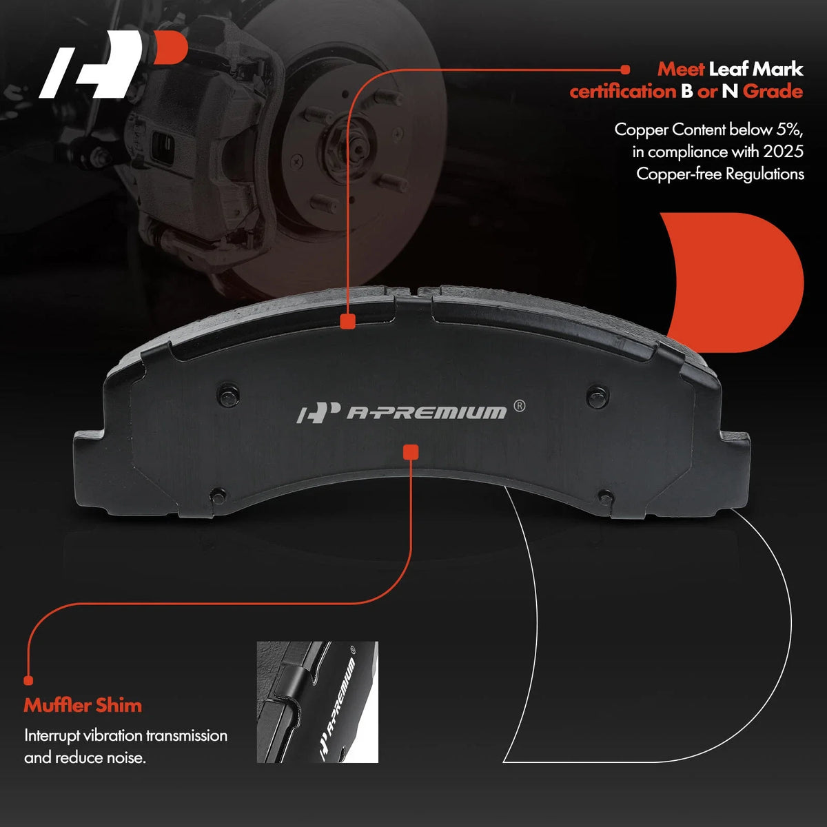 Front Brake Pad & Drilled Rotor Set for Lincoln Ford