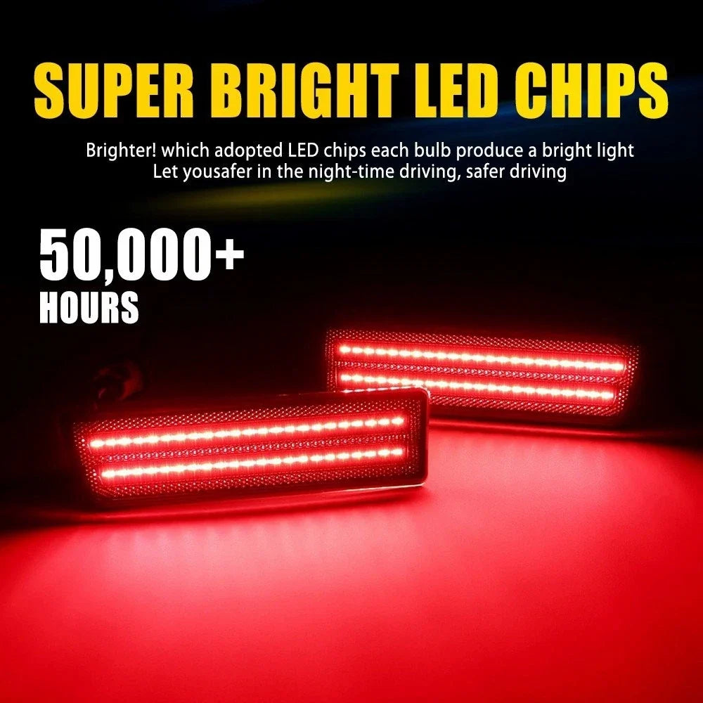 2X Smoke Lens Red LED Side Markers for Ford Transit Connect 2010-2013