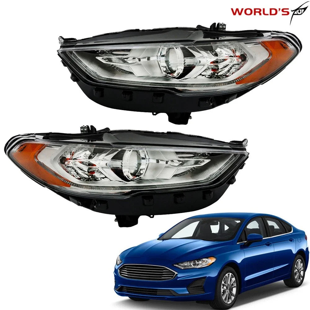 Headlamps with LED DRL for Ford Fusion (2017–2019) LH + RH