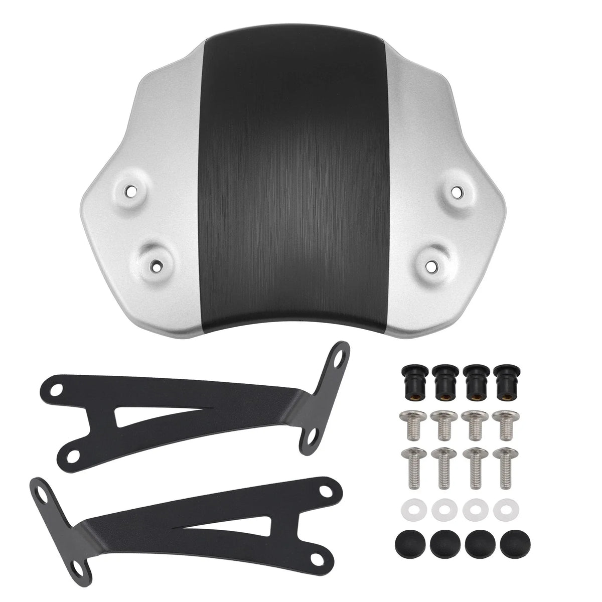 2024-2025 Scrambler 400 X Windshield - Silver Finish