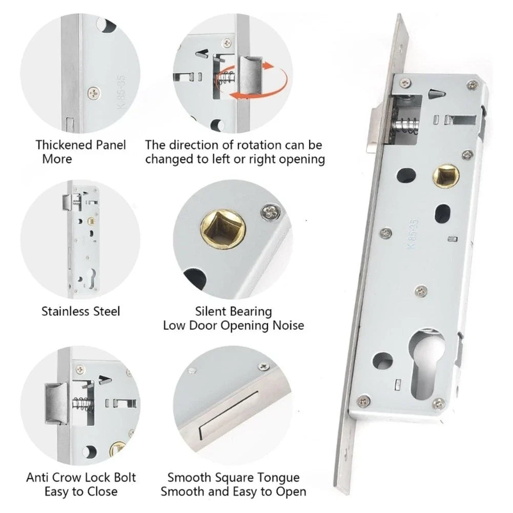 Stainless Steel Mortice Lock 85x20mm for Indoor Outdoor Doors