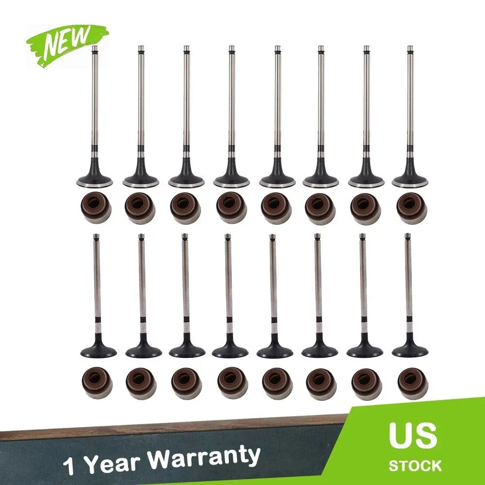 Engine Valve Set of 16 for 2.4L SOHC Mitsubishi Eclipse (2006-2012)