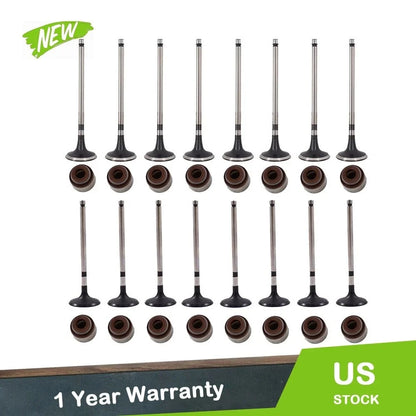 Engine Valve Set of 16 for 2.4L SOHC Mitsubishi Eclipse (2006-2012)