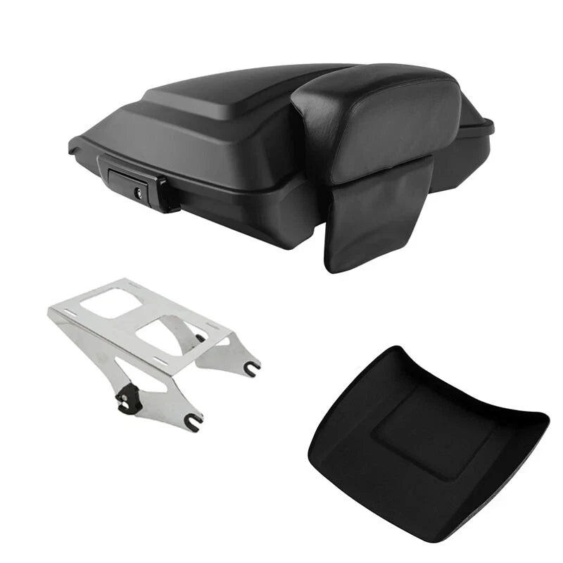 Matte Black Razor Trunk Backrest Pad for Harley Road Glide (2014–2026)