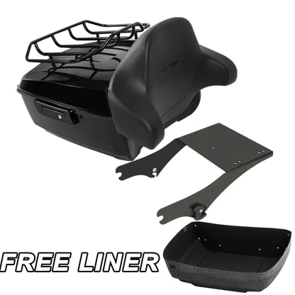 Trunk Backrest in Black by King for Harley Touring (1997–2008)