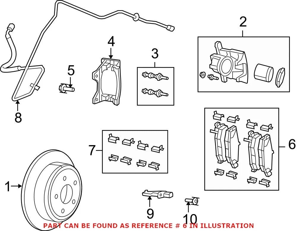 Genuine Mopar Rear Brake Pads Set for Dodge Jeep - 302mm, 4 Pack