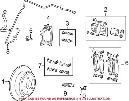 Genuine Mopar Rear Brake Pads Set for Dodge Jeep - 302mm, 4 Pack