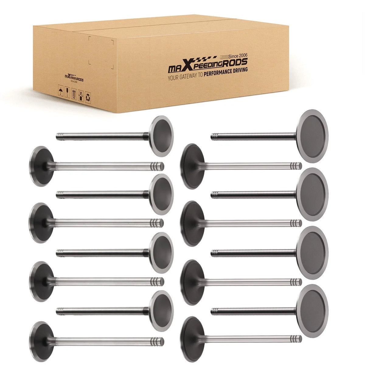 16x Intake Exhaust Valves for Dodge Ram 1500 (2009–2010) Metal