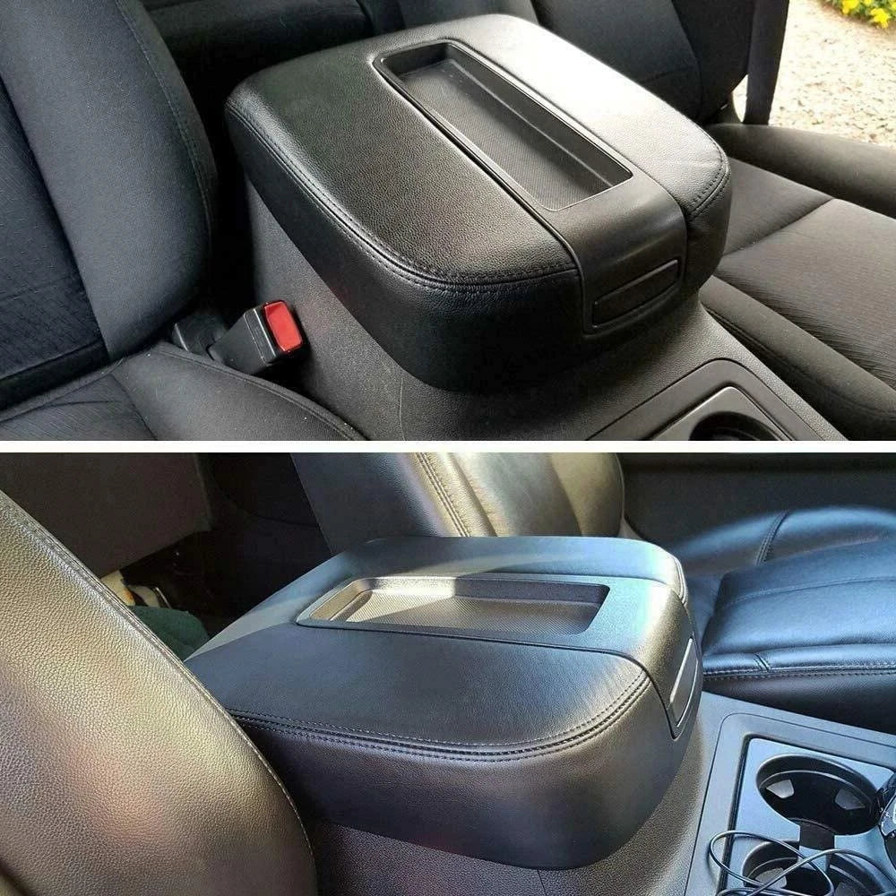 Leather Console Center Armrest Lid Cover for Silverado Tahoe Sierra (2007–2013)