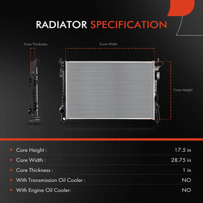 Radiator for Lincoln MKS MKX MKT Sable Ford Taurus Edge Flex 2008-2019