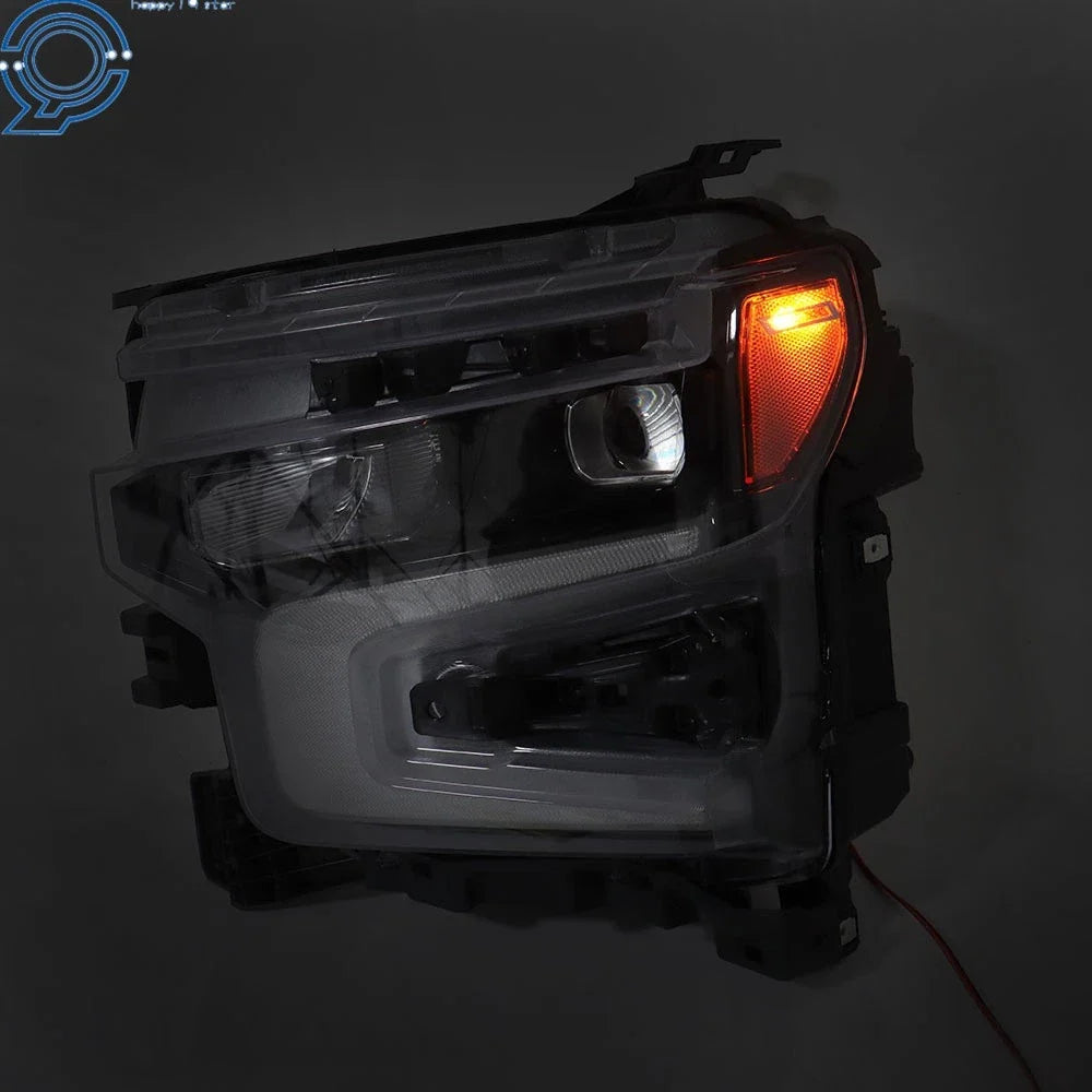 Driver Side Headlight for Chevy Silverado 1500 (2022–2024) Black LED DRL