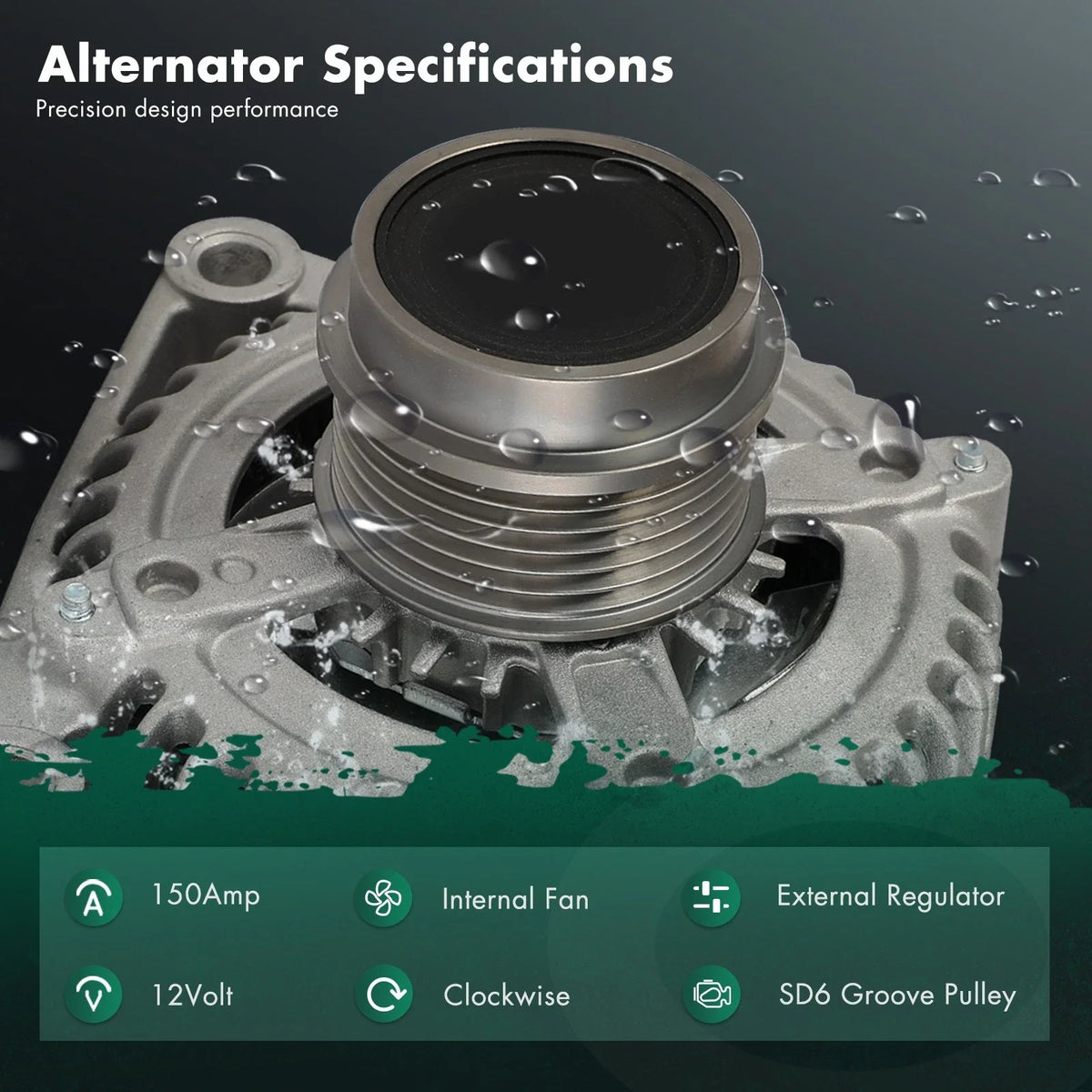 150AMP Alternator 56044672AA for 2005-2006 Jeep Liberty L4 2.8L