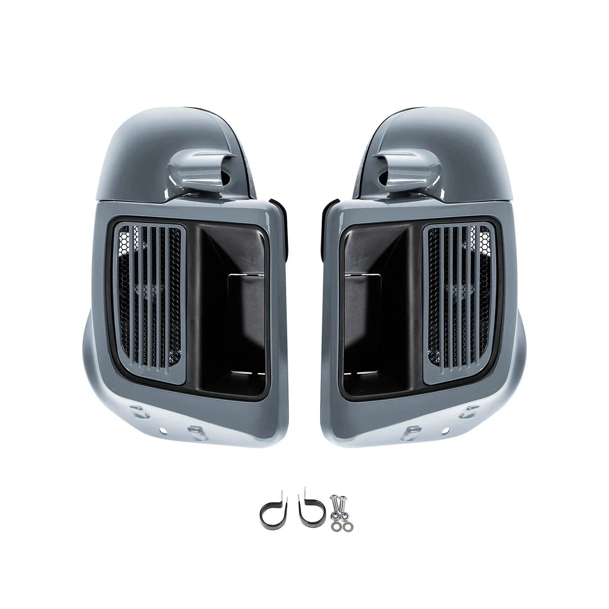 Lower Vented Fairings for Harley Road Glide (2014–Present) - Gunship Gray
