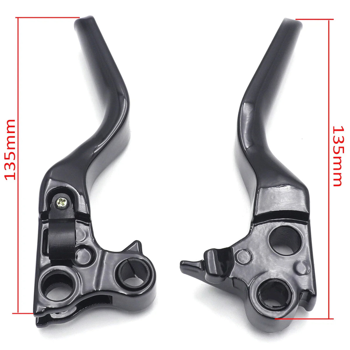 Chrome Skull Shorty Brake Clutch Levers for Harley XL/Dyna/Touring (1996–2007)