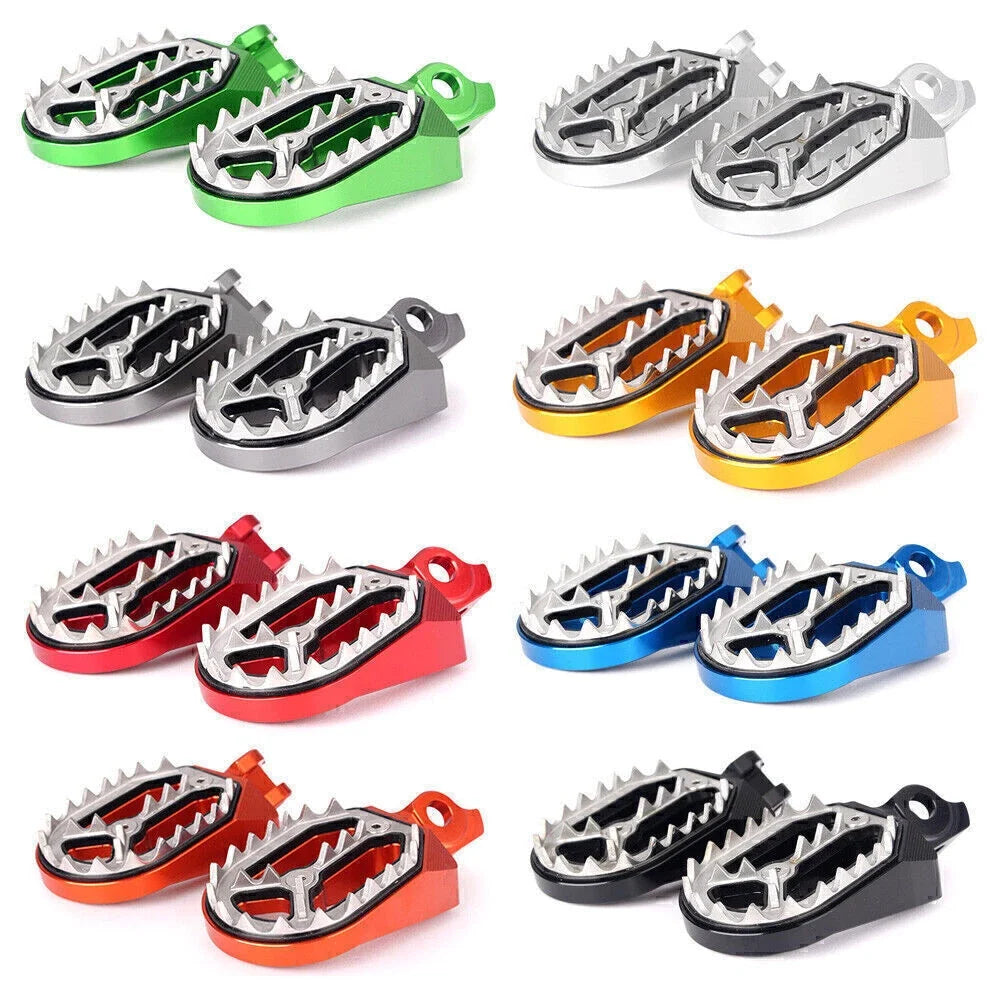 Dirt Bike Footpegs Footrests for Suzuki RMZ 250 450 (2010–2015) Gold Red